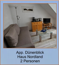 App. Dünenblick  Haus Nordland 2 Personen
