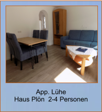 App. Lühe  Haus Plön  2-4 Personen