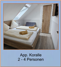 App. Koralle 2 - 4 Personen