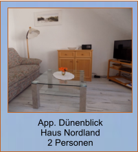 App. Dünenblick  Haus Nordland 2 Personen